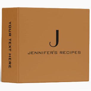 Monogram Plain Copper Color Binder