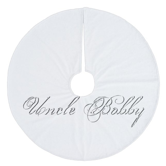 Monogram Plain Script Fleece Tree Skirt (Front)