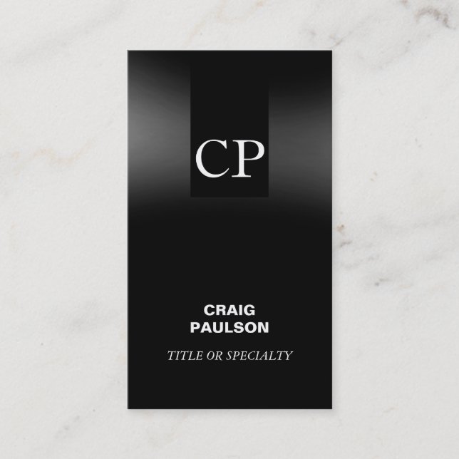 Monogram Plain Simple Consultant Business Card (Front)