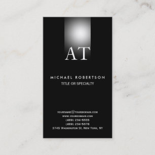 Monogram Plain Simple Consultant Business Card