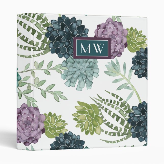 Monogram | Plant Happiness Collection Succulent Pa Binder (Front/Spine)
