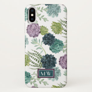 Monogram   Plant Happiness Collection Succulent Pa Case-Mate iPhone Case