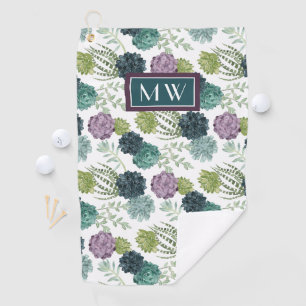 Monogram   Plant Happiness Collection Succulent Pa Golf Towel