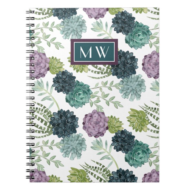 Monogram | Plant Happiness Collection Succulent Pa Notebook (Front)