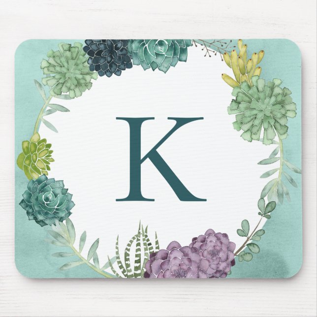Monogram | Plant Happiness | Happines is Buying Pl Mouse Pad (Front)