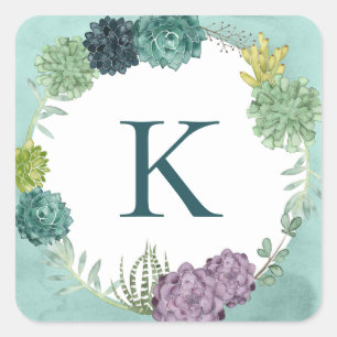 Monogram   Plant Happiness   Happines is Buying Pl Square Sticker