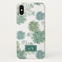 Monogram | Plant Happiness | Succulent Pattern