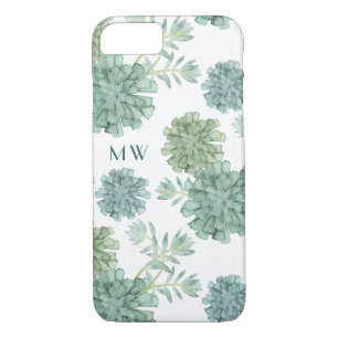 Monogram   Plant Happiness   Succulent Pattern Case-Mate iPhone Case