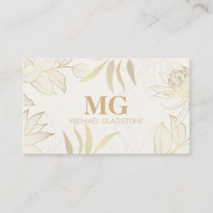 Monogram   Plant Life Artwork Business Card