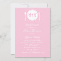 Monogram Plate Rehearsal Dinner Invitations
