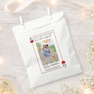Monogram Playing Card Wedding Collection Favour Bag
