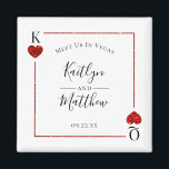 Monogram Playing Card Wedding Save The Date Magnet<br><div class="desc">Celebrate in style with these stylish and very trendy wedding save the date magnets. This design is easy to personalize with your special event wording and your guests will be thrilled when they receive these fabulous magnets.</div>