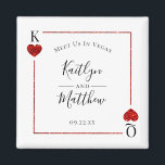 Monogram Playing Card Wedding Save The Date Magnet<br><div class="desc">Celebrate in style with these stylish and very trendy wedding save the date magnets. This design is easy to personalize with your special event wording and your guests will be thrilled when they receive these fabulous magnets.</div>