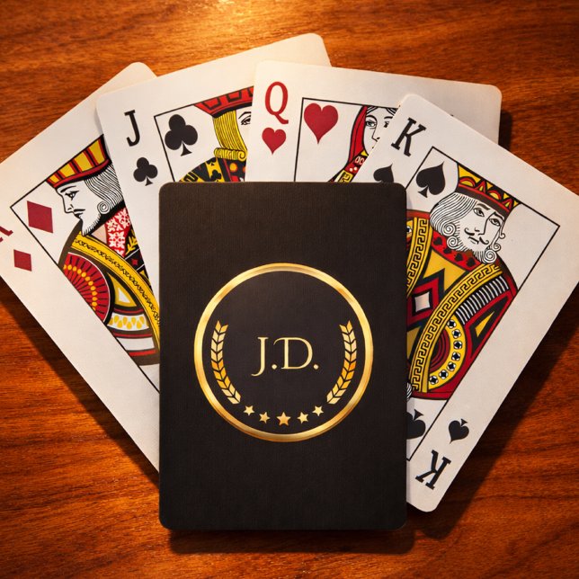 Monogram Poker Deck | Evening in Black & Gold (Creator Uploaded)