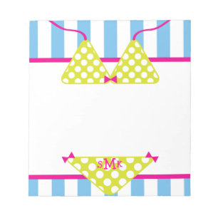 Monogram Polka Dot Bikini Notepad