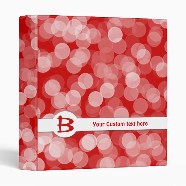 Monogram Polka dot binders red white (Front/Spine)
