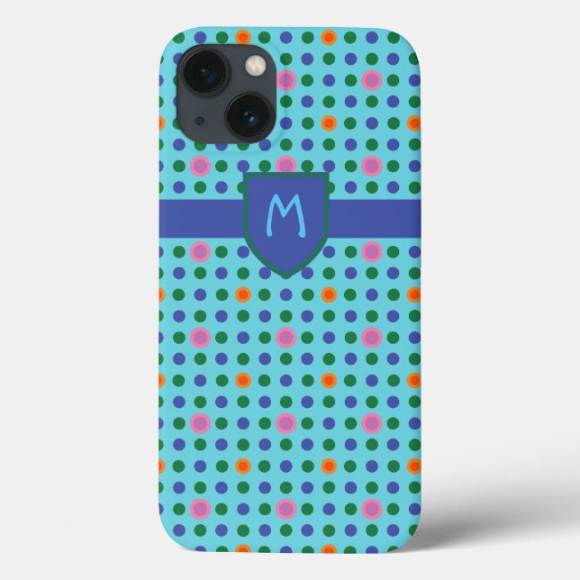 Monogram Polka Dots Custom iPhone 6 Xtreme Case (Back)