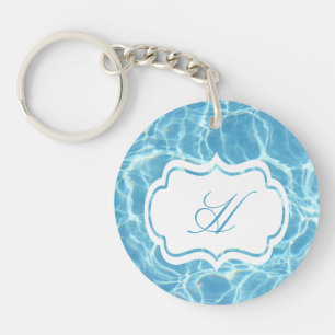 Monogram Pool Water Acrylic Keychain