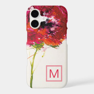 Monogram Poppy on White