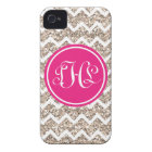 Monogram Preppy Chevron in Gold Glitter