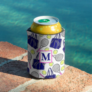 Monogram Preppy Tennis Navy Can Cooler