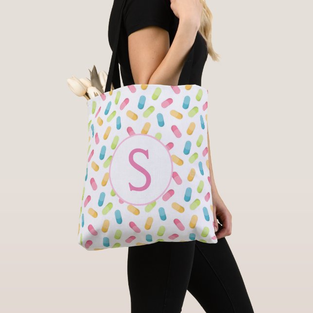 Monogram Prescription Pills Tote Bag (Close Up)