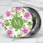 Monogram Pretty Purple Green Watercolor Floral 1 Inch Round Button<br><div class="desc">Monogram Pretty Purple Green Watercolor Floral Buttons features a modern pretty purple and green watercolor floral pattern with your personalised monogram in the centre. Personalize by editing the text in the text box provided. Designed by ©Evco Studio www.zazzle.com/store/evcostudio</div>