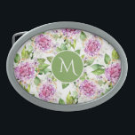 Monogram Pretty Purple Green Watercolor Floral Belt Buckle<br><div class="desc">Monogram Pretty Purple Green Watercolor Floral Belt Buckle features a modern pretty purple and green watercolor floral pattern with your personalised monogram in the centre. Personalize by editing the text in the text box provided. Designed by ©Evco Studio www.zazzle.com/store/evcostudio</div>