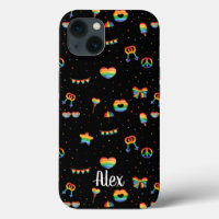 Monogram Pride Rainbow LGBT Gay Queer One Love