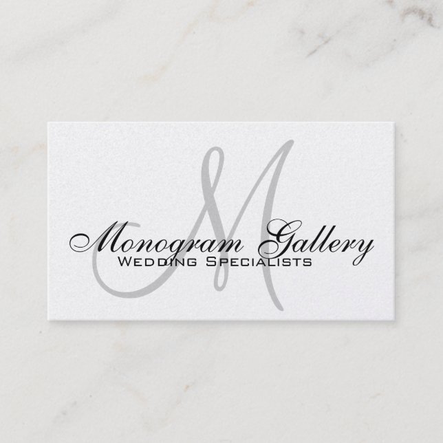 Monogram Professional Business Card Gold Foil (Front)