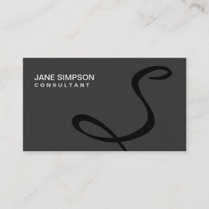 Monogram Professional Elegant Black Modern Business Card