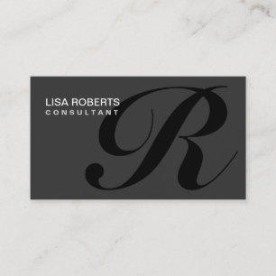 Monogram Professional Elegant Makeup Artist Business Card
