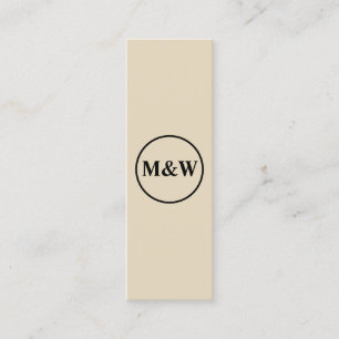 Monogram Professional Elegant Mini Business Card