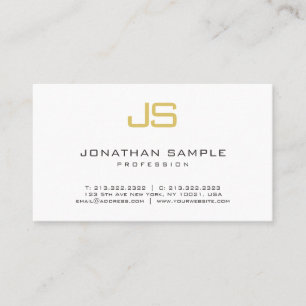 Monogram Professional Elegant Modern Minimalist Business Card