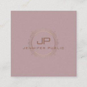 Monogram Professional Elegant Template Modern Square Business Card