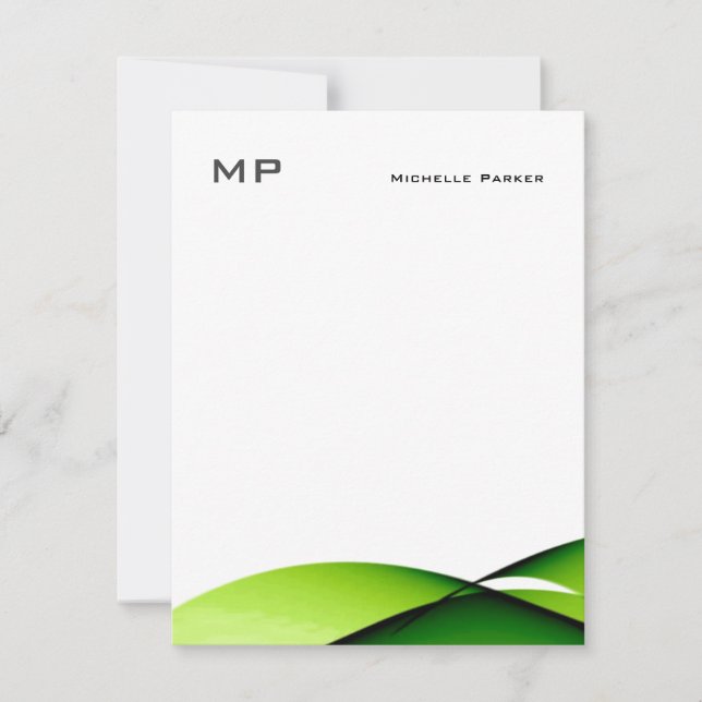 Monogram Professional Plain Minimalist Card (Front)