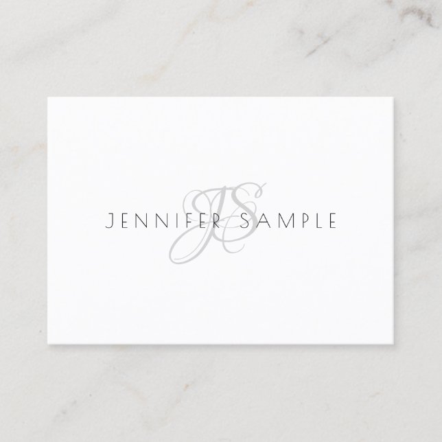 Monogram Professional Simple Template Elegant Business Card (Front)