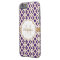 Monogram Purple and Gold Quatrefoil