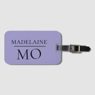Monogram Purple Black Personal Travel Luggage Tag
