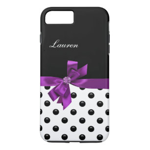 Monogram Purple Bow iPhone 5 Case