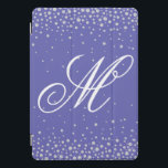 Monogram Purple Diamonds Personalized iPad Pro Cover<br><div class="desc">Monogram Purple Diamonds Personalized iPad Cases and Covers features a simple purple background with a diamond overlay personalised with your custom monogram in elegant white calligraphy script. Designed by ©Evco Studio www.zazzle.com/store/evcostudio</div>