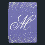 Monogram Purple Diamonds Personalized iPad Pro Cover<br><div class="desc">Monogram Purple Diamonds Personalized iPad Cases and Covers features a simple purple background with a diamond overlay personalised with your custom monogram in elegant white calligraphy script. Designed by ©Evco Studio www.zazzle.com/store/evcostudio</div>