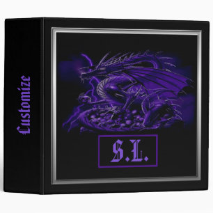 Monogram Purple Dragon Binder