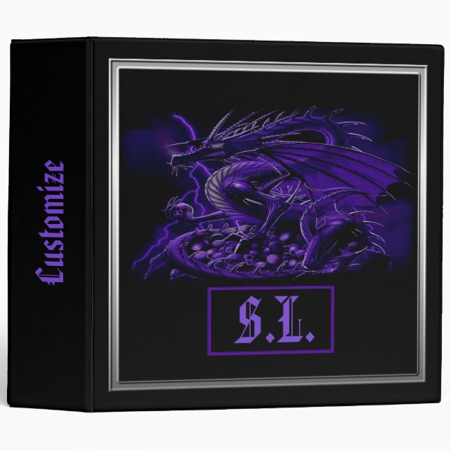 Monogram Purple Dragon Binder (Front/Spine)