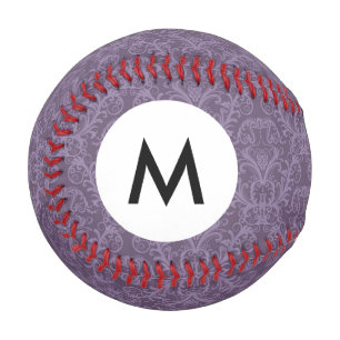 Monogram Purple floral wallpaper 2 Baseball