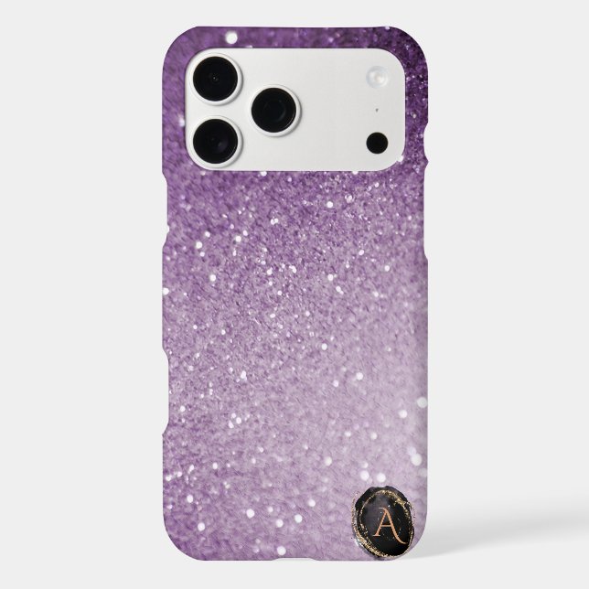 *~* Monogram Purple Gradient Ombre Glitter (Back)
