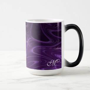 Monogram Purple Intricate Spiritual Fractal Art Magic Mug