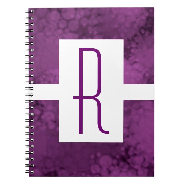 Monogram Purple Speckled Notebook (Front)