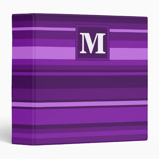 Monogram purple stripes binder (Front/Spine)