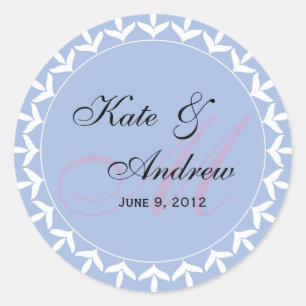 Monogram purple  wedding seal